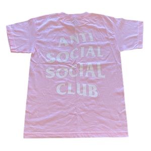NWOT **AUTHENTIC** Anti Social Social Club pink short sleeve shirt